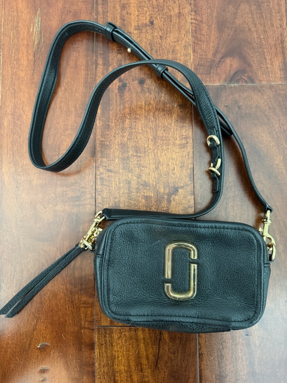 Marc Jacobs Black Softshot crossbody Bag